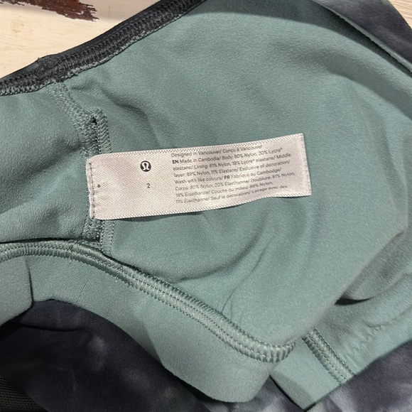 LULULEMON ALIGN TANK *WAIST DIAMOND DYE SILVER BLUE TIDEWATER TEAL GRAPHITE NWT - Picture 4 of 8